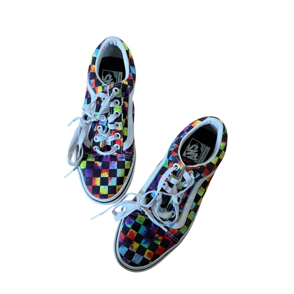 Vans Comfycush‎ Old Skool Tie Dye Checker Rainbow